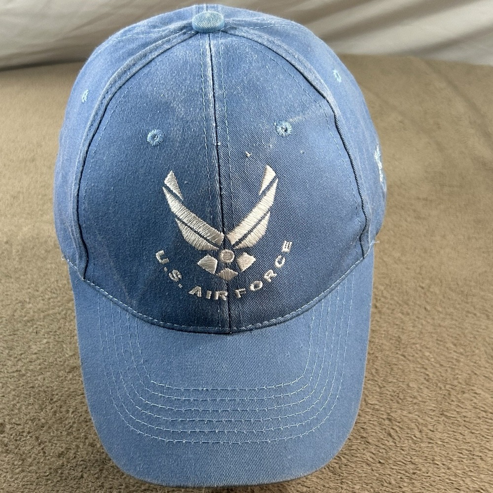 U.S. Air Force Hat Cap Light Blue Adjustable Dad Hat Eagle Crest Official